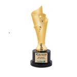 Trophies giveaways - Premium crystal trophy with engraved company logo and winner’s name.