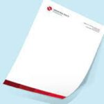 Letter heads - A4-sized business letter heads with official branding.