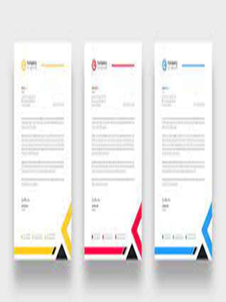 Custom business letter heads with company logo and watermark.