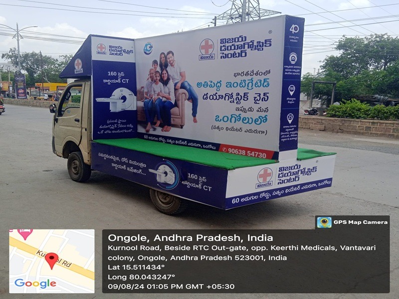 A detailed route map showing the planned areas covered by the Tata Ace branding campaign for maximum exposure