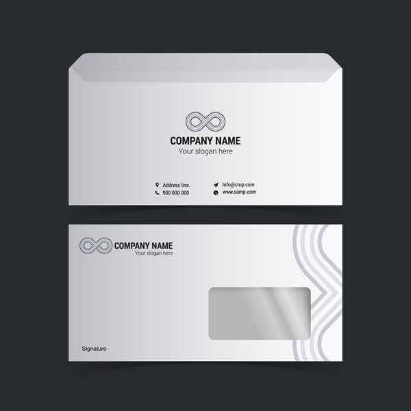 Custom printed business envelopes with company logo.