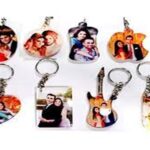 Key Chains​ Elegant leather key chains embossed with a brand logo.
