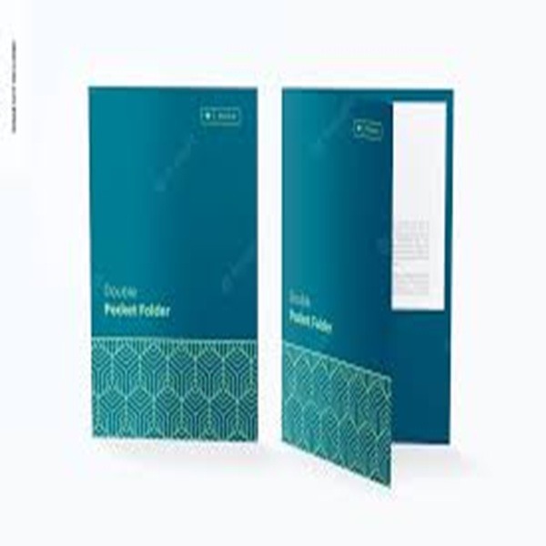 Leatherette conference folder with pen and cardholder.