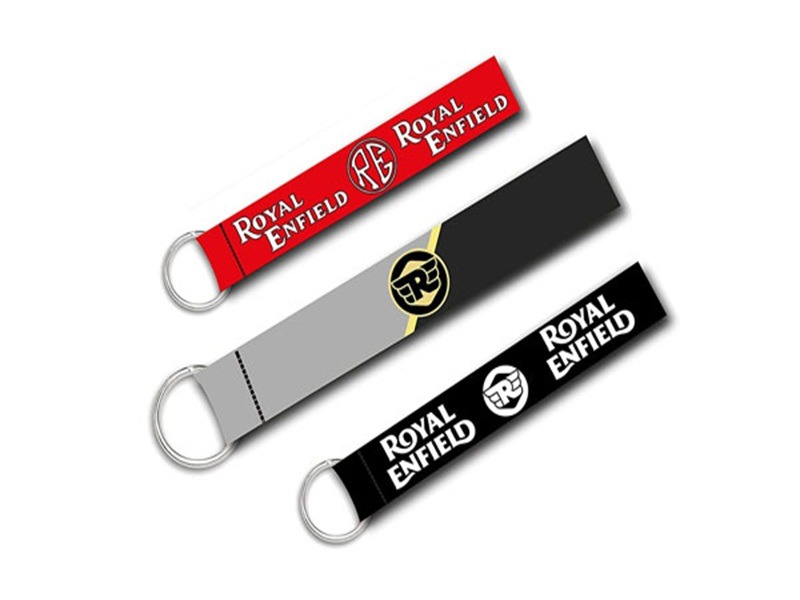 Eco-friendly wooden key chains with laser-engraved branding.