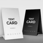 Tent cards - Printing Kraft paper tent cards for Eco-friendly branding.