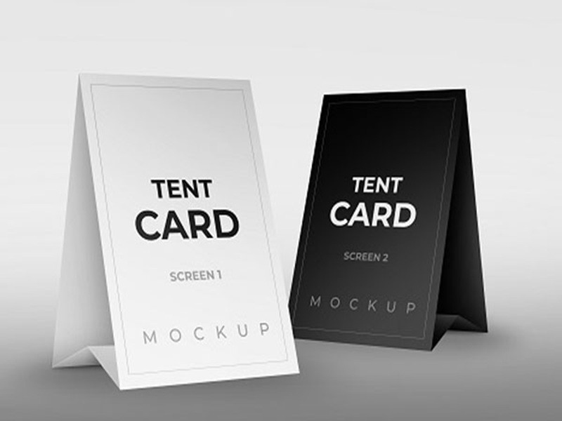 Tent cards - Printing Kraft paper tent cards for Eco-friendly branding.