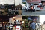 Road Shows engaging with an audience in a crowded market to promote a brand