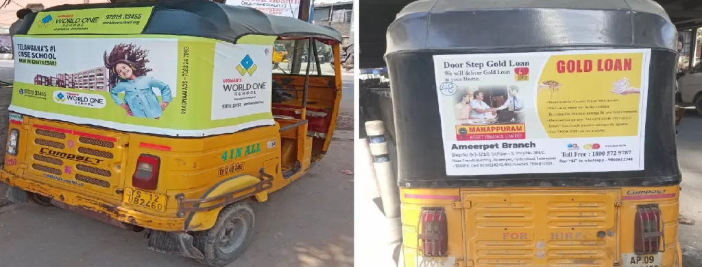 Best Offline Marketing Agency | Traditional Marketing - Auto Rickshaw Adverting
