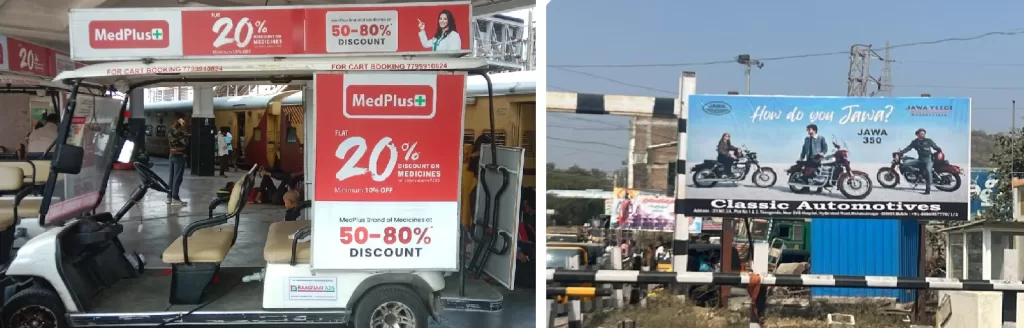 Best Offline Marketing Agency | Traditional Marketing - Railway advertisements and Hoarding