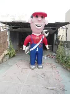 Inflatable cartoon characters