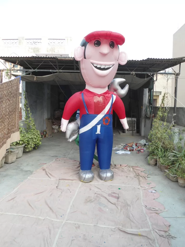 Inflatable cartoon characters